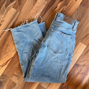 Madewell Women's Wide Leg Crop Jeans - Light Blue